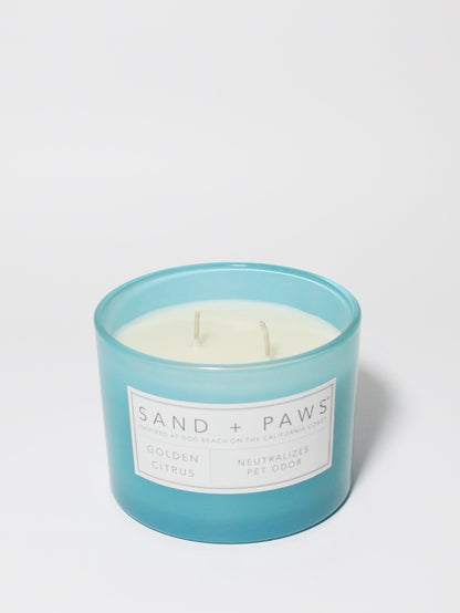 Sand + Paws Golden Citrus 12 oz scented candle