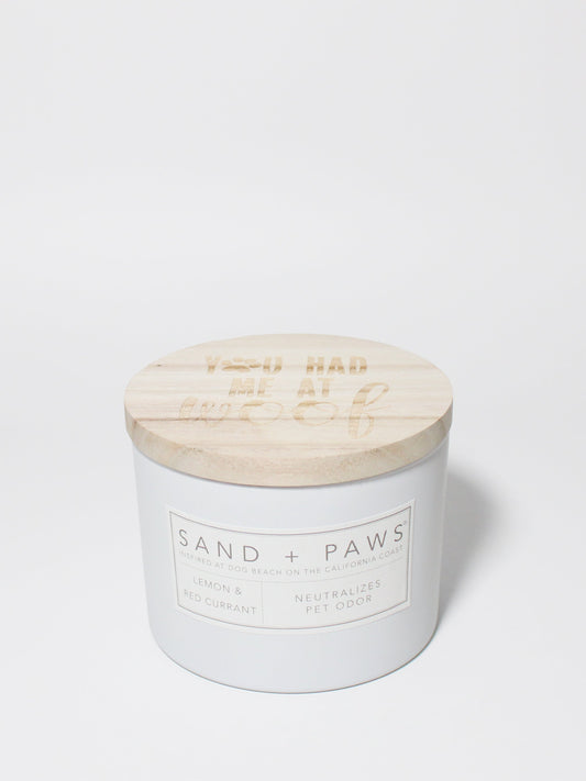 Sand + Paws Lemon & Red Currant 12 oz scented candle