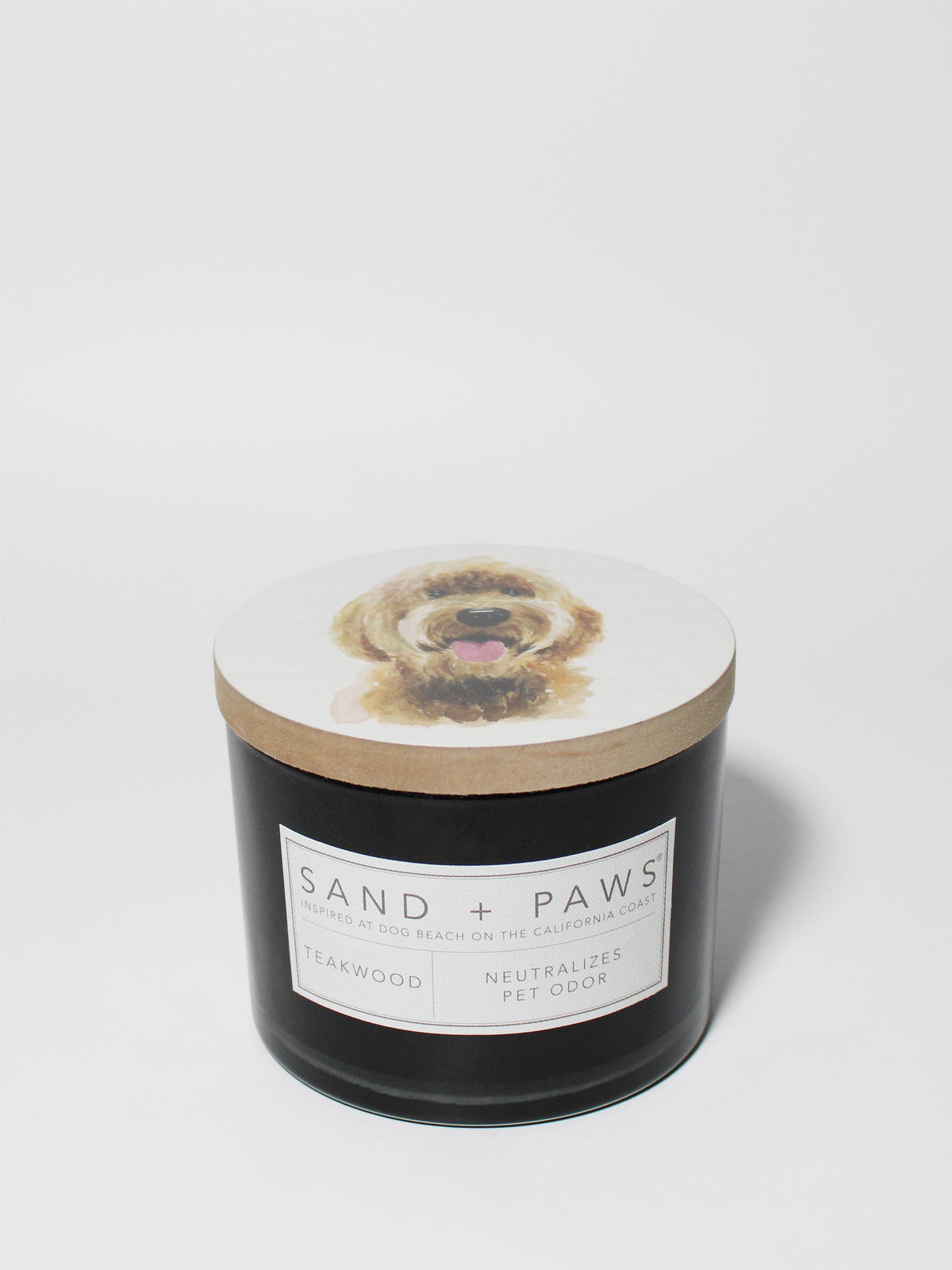 Sand + Paws Teakwood 12 oz scented candle