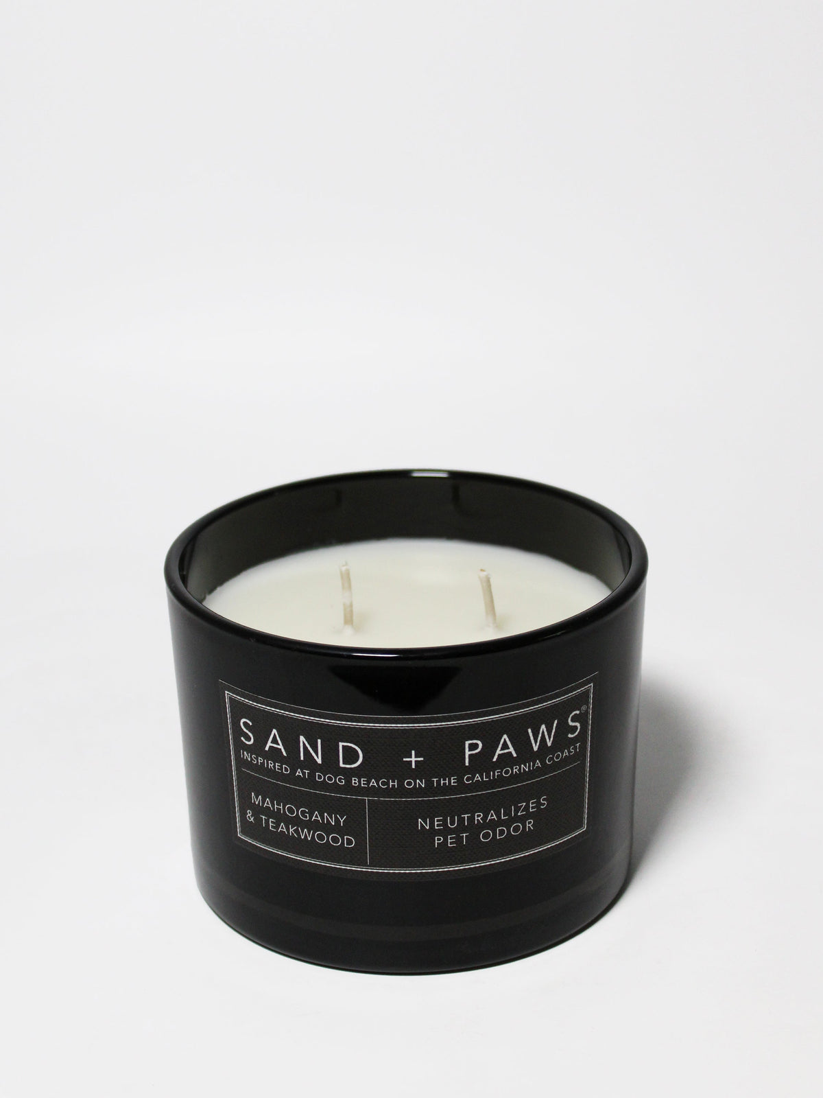 Sand + Paws Mahogany & Teakwood 12 oz scented candle