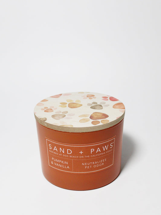 Sand + Paws Pumpkin & Vanilla 12 oz scented candle